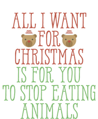 All I Want For Christmas Is You To Stop Eating Animals Humor Meaningful Gift Sustainable Knit Beanie