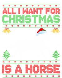 All I Want For Xmas Is A Horse Funny Ugly Christmas Horse Great Gift Women's Long Sleeve Flannel Pajama Set 