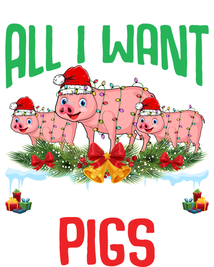 All I Want This Year Is Pigs Wearing Santa Hat Christmas Meaningful Gift T-Shirt