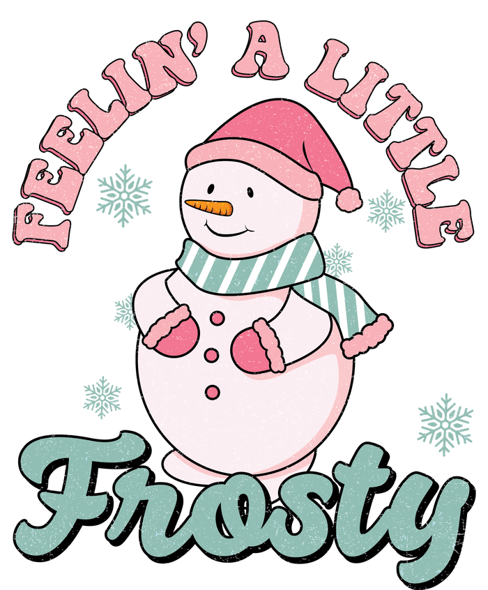 Feelin A Little Frosty Cute Snowman Holiday Tie-Dye T-Shirt