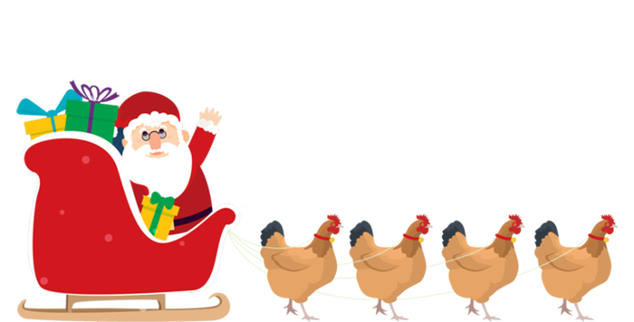 Chicken Santa Christmas Sleigh Funny Chicken Xmas Gift T-Shirt