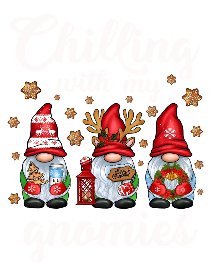 Chillin With My Gnomies Santa Claus Gnomes Groovy Christmas Cool Gift T-Shirt