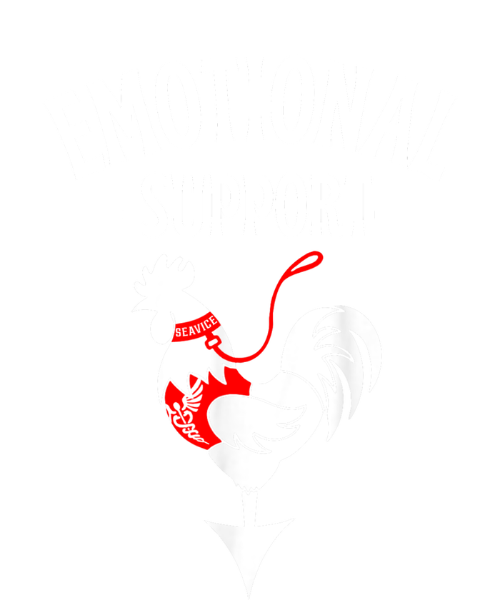 Chicken Emotional Support Cock Full-Length Apron With Pockets