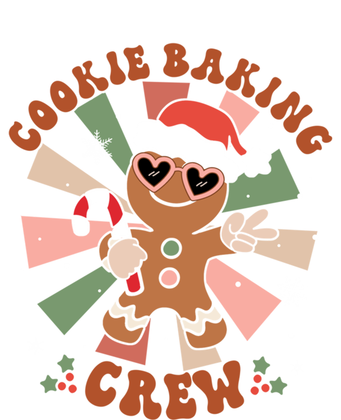 Cookie Baking Crew Groovy Retro Merry Christmas Xmas Gift Women's Tri-Blend 3/4-Sleeve Raglan Shirt