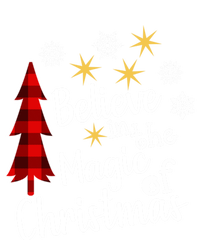 Cute Casual Believe In Magic Of Christmas Tree Buffalo Plaid Gift Toddler Long Sleeve Shirt