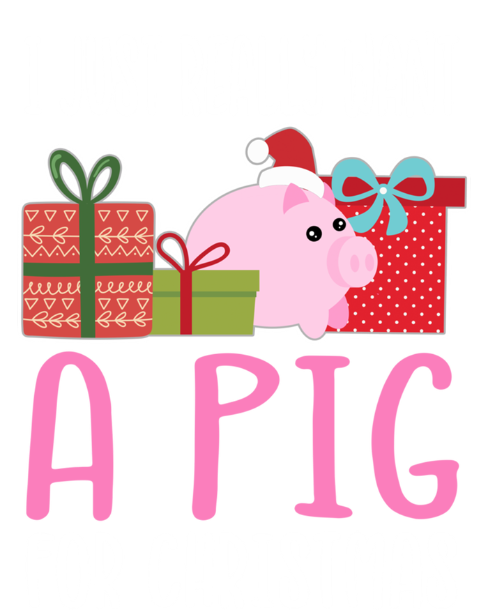 Cute Christmas Pig I Want A Pig Cool Gift Tie-Dye T-Shirt