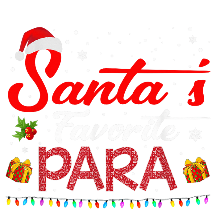 Santa's Favorite Para Christmas Paraprofessional Teacher Flat Bill Trucker Hat