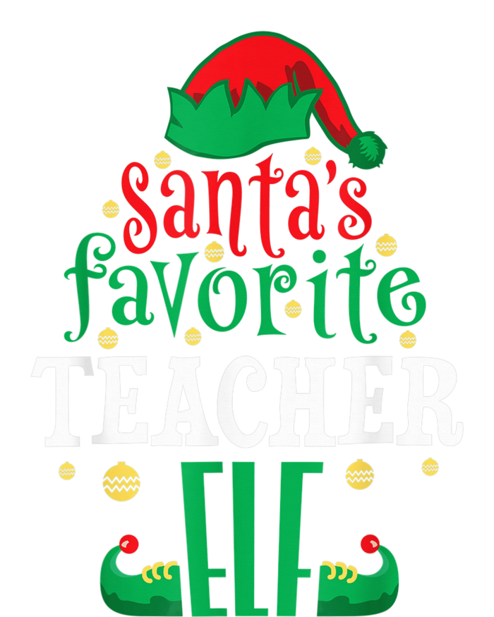 Santa's Favorite Teacher Elf Christmas Family Matching T-Shirt