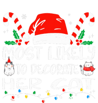 Most Likely To Decorate Her Cat Funny Family Christmas Cat Women's T-Shirt