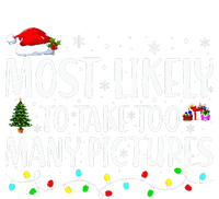 Most Likely To Take Too Many Pictures Funny Christmas Women's Tri-Blend 3/4-Sleeve Raglan Shirt