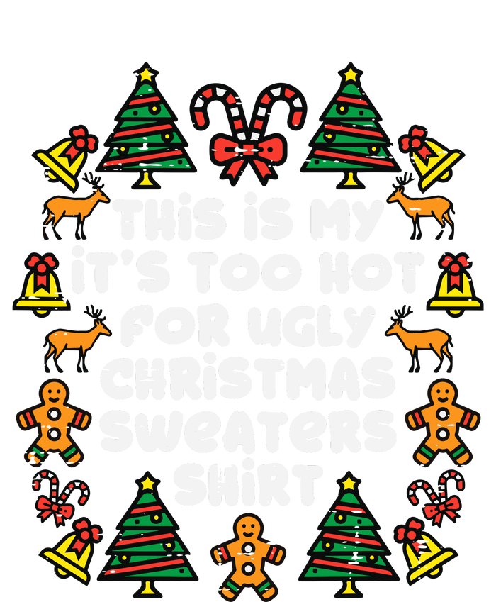 Too Hot Ugly Christmas Sweaters Funny Xmas Family Mesh Reversible Basketball Jersey Tank