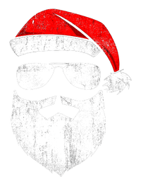 Funny Santa Claus Face Sunglasses With Hat Beard Christmas Baby Bodysuit