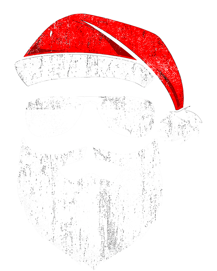 Funny Santa Claus Face Sunglasses With Hat Beard Christmas Baby Bodysuit