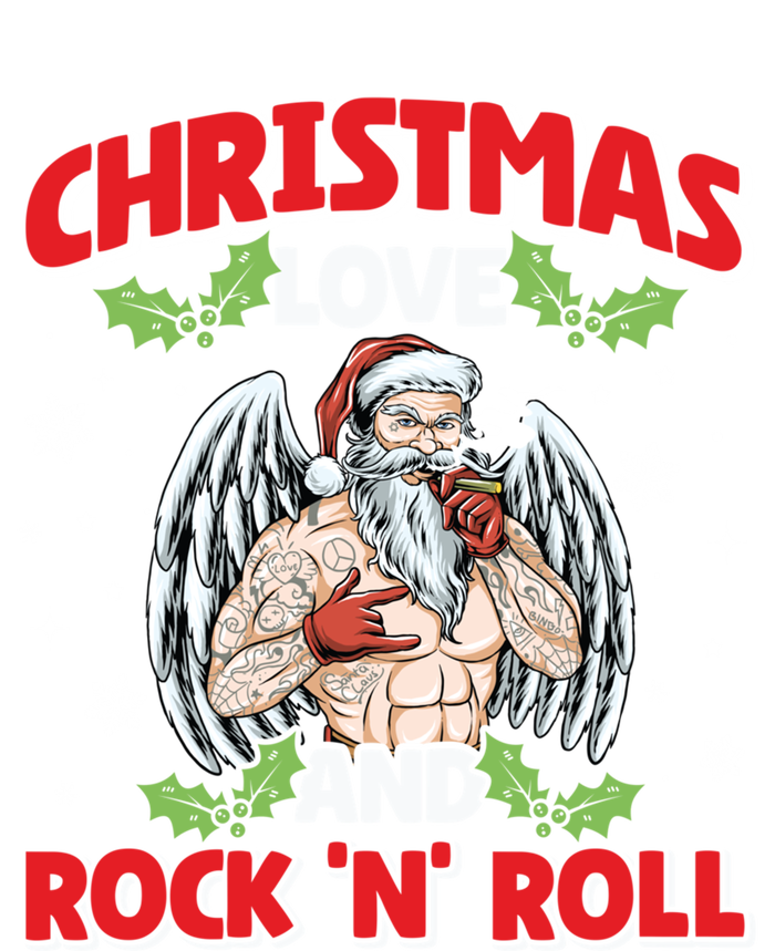 Heavy Hard Metal Santa Christmas Love And Rock N Roll Funny Gift T-Shirt