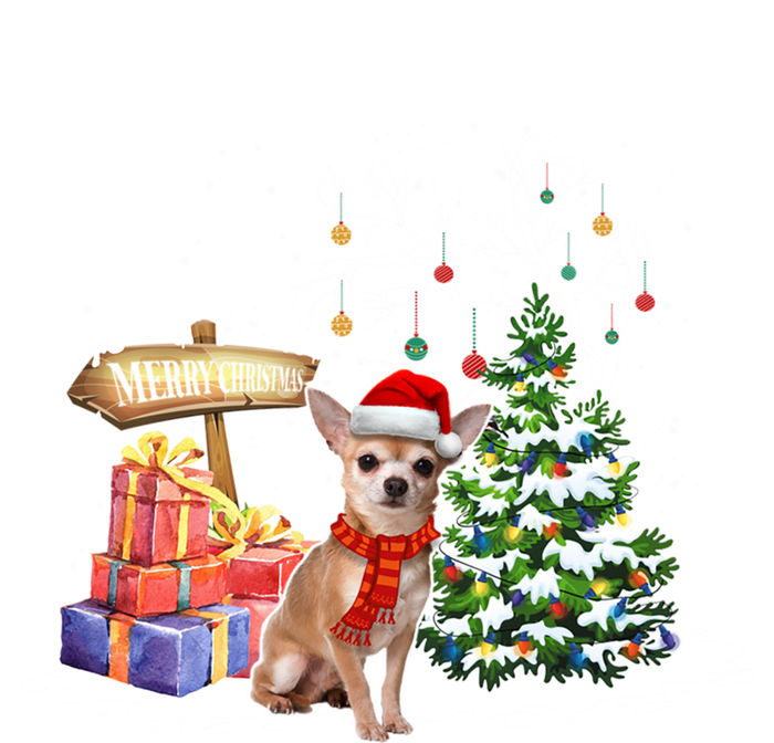 Holiday Xmas Light Santa Chihuahua Dog Christmas Tree Great Gift T-Shirt