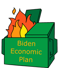 Biden Economic Plan Dumpster Fire Political Humor Women’s Perfect Tri Rocker Tank