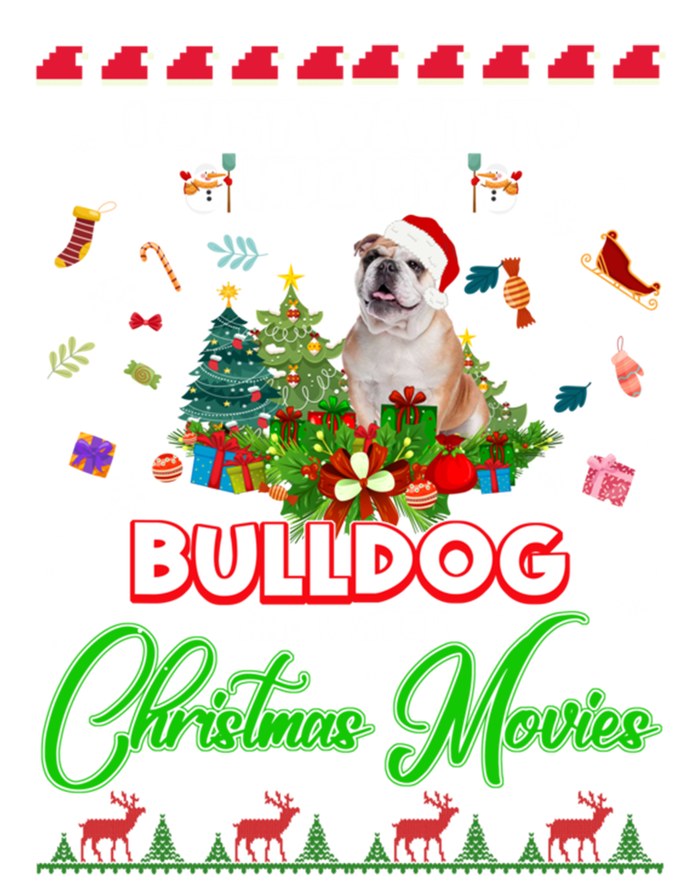 I Just Want To Hug My Bulldog And Watch Christmas Movies Meaningful Gift Coaster