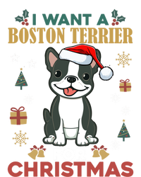 I Want A Boston Terrier For Christmas Cute Dog Lover Pajama Gift T-Shirt