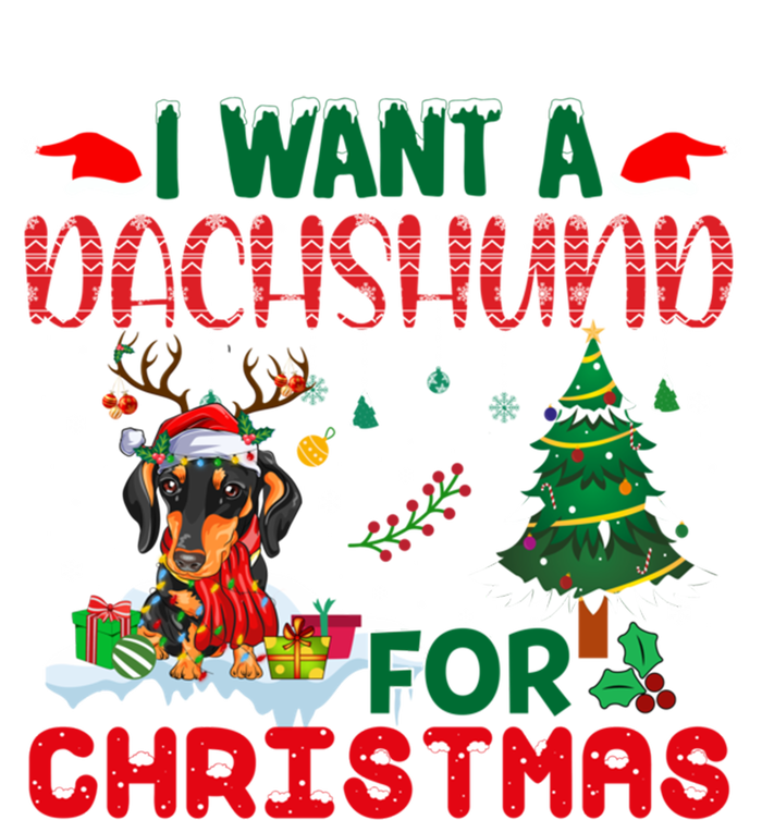 I Want A Dachshund Dog For Christmas Xmas Dachshund Reindeer Gift Tank Top