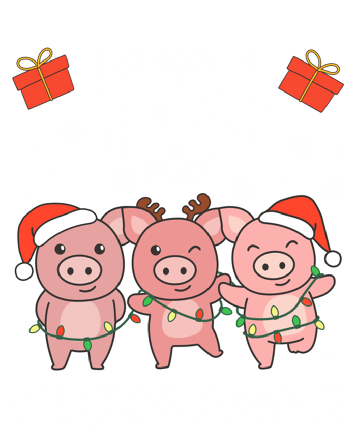 I Want A Pig For Christmas Cute Pigs Gift Sustainable Knit Beanie