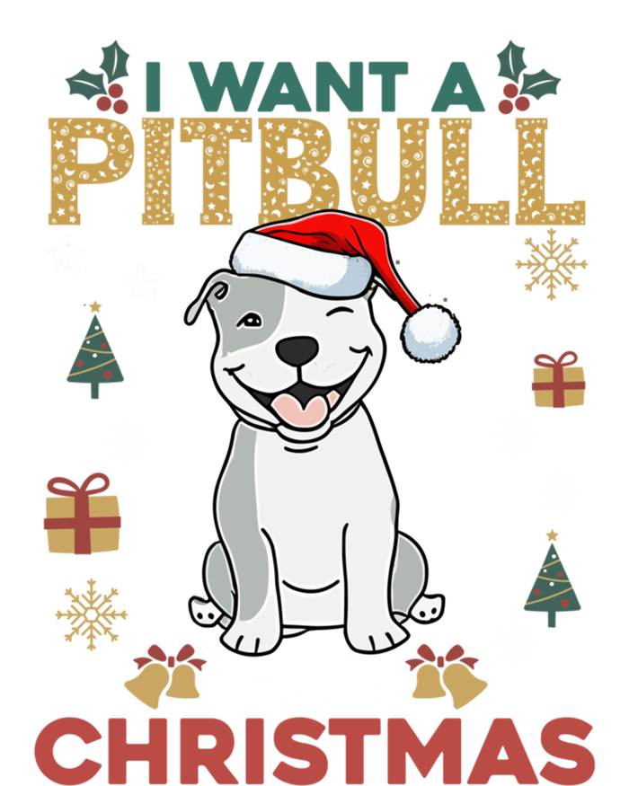 I Want A Pitbull For Christmas Cute Dog Lover Pajama Gift T-Shirt