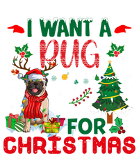 I Want A Pug Dog For Christmas Xmas Pug Dog Reindeer Funny Gift Valucap Bio-Washed Visor