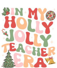 In My Holly Xmas Jolly Teacher Era Christmas Teacher Vibes Cute Gift V-Neck T-Shirt