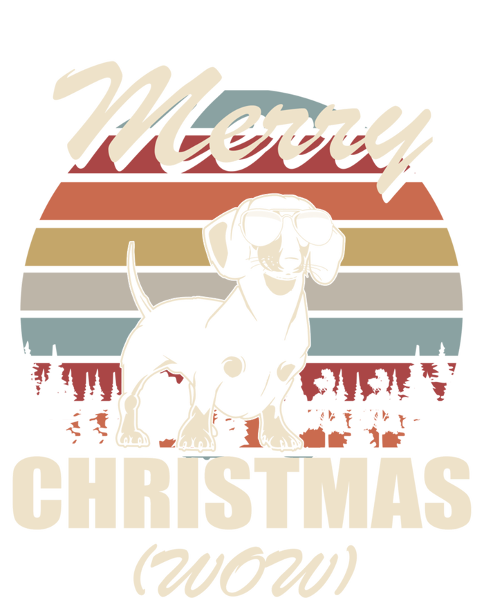 Merry Christmas Wow Dachshund Funny Christmas Gift Great Gift Zip Tote Bag