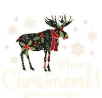 Merry Christmoose Vintage Christmas Moose Holly Snowflakes Gift Insulated Varsity Jacket