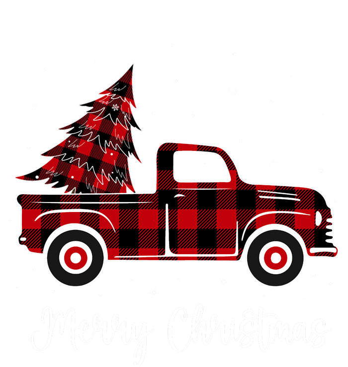 Merry Christmas Buffalo Red Plaid Truck Tree Ladies PosiCharge Competitor Racerback Tank