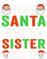 Dear Santa My Sister Did It Christmas Sister Brother Pajamas 7 Panel Mesh Trucker Snapback Hat