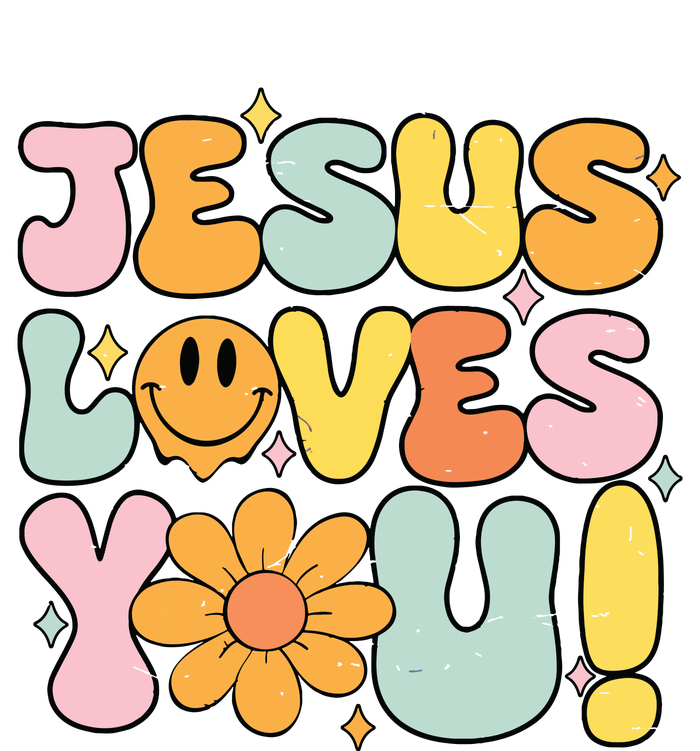 Christian Jesus Loves You Groovy Cute Vintage Vintage Sweatshirt Cinch Pack Bag