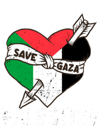 Free Palestine Flag Save Gaza Palestinian Love Heart T-Shirt