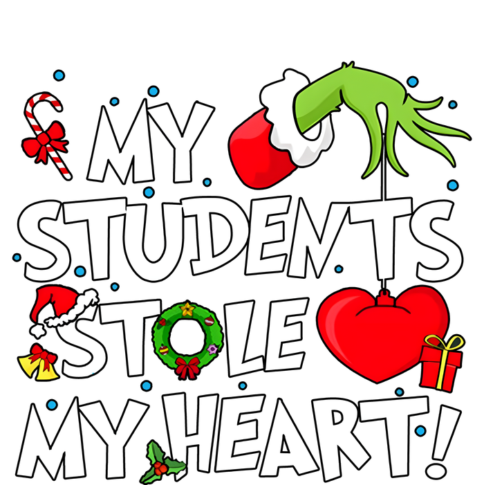 Grinchmas My Student Stole My Heart Christmas Holiday Season Teacher Kids Long Sleeve Shirt