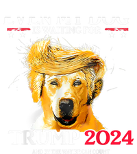 Even My Dog Is Waiting For Trump 2024 Funny Dog Trump Hair T-Shirt