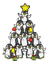 Penguin Christmas Tree Cute Xmas Doggie Tank