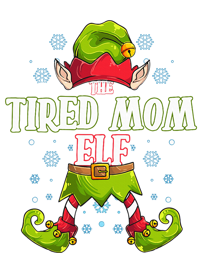 Tired Mom Elf Matching Family Group Christmas Party Ladies Long Sleeve Shirt