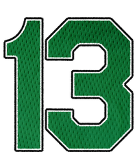 Sports Jersey Fan Player Supporter Kelly Green Number 13 Full-Length Apron With Pockets