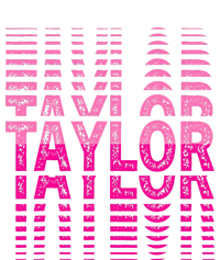 Retro Personalized TAYLOR Girl First Name Pink Repeated Text T-Shirt