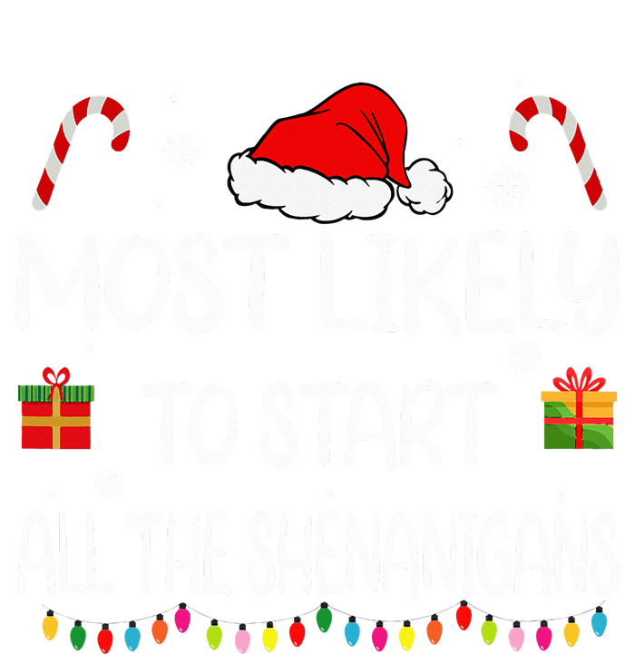 Most Likely To Start All The Shenanigans family Christmas Mesh Reversible Basketball Jersey Tank