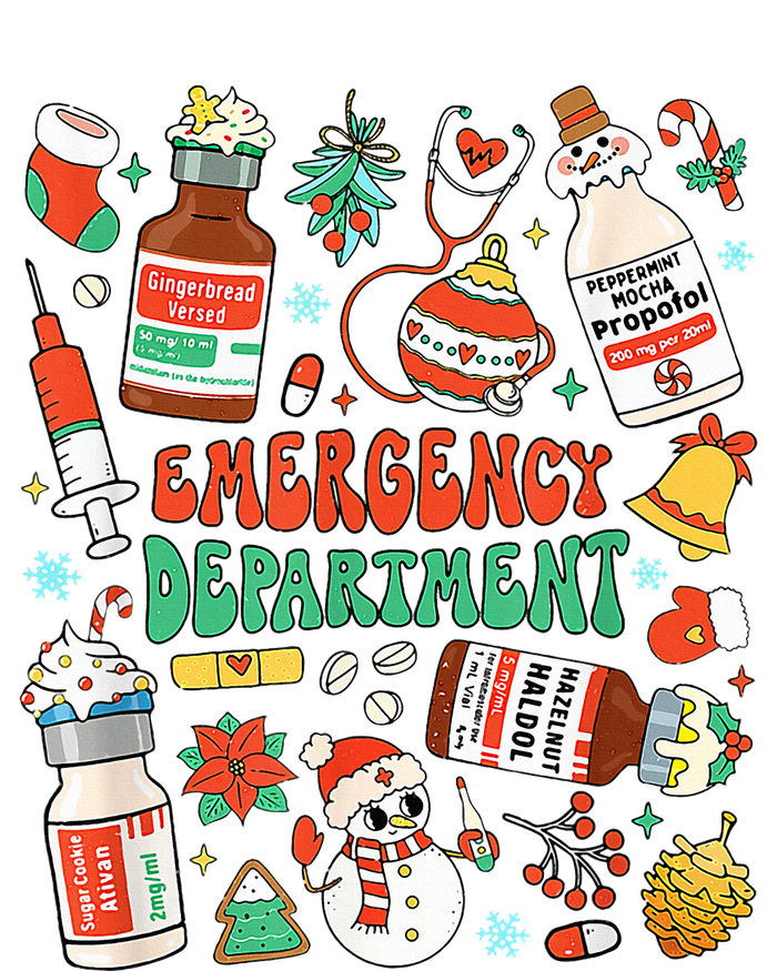 Christmas ER Nurse Emergency Department ER Ed Nurse Tech Premium Hoodie