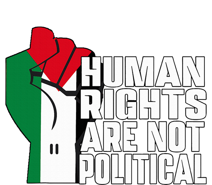 Human Rights Are Not Political Support Palestine and Gaza Pom Pom 12in Knit Beanie