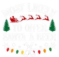 Funny Christmas Most Likely To Offer Santa A Beer Knit Cap Winter Beanie