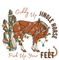 Cow Christmas Giddy Up Jingle Horse Pick Up Your Feet Gift T-Shirt