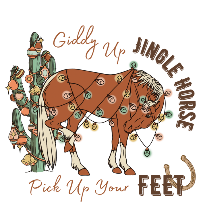 Cow Christmas Giddy Up Jingle Horse Pick Up Your Feet Gift T-Shirt