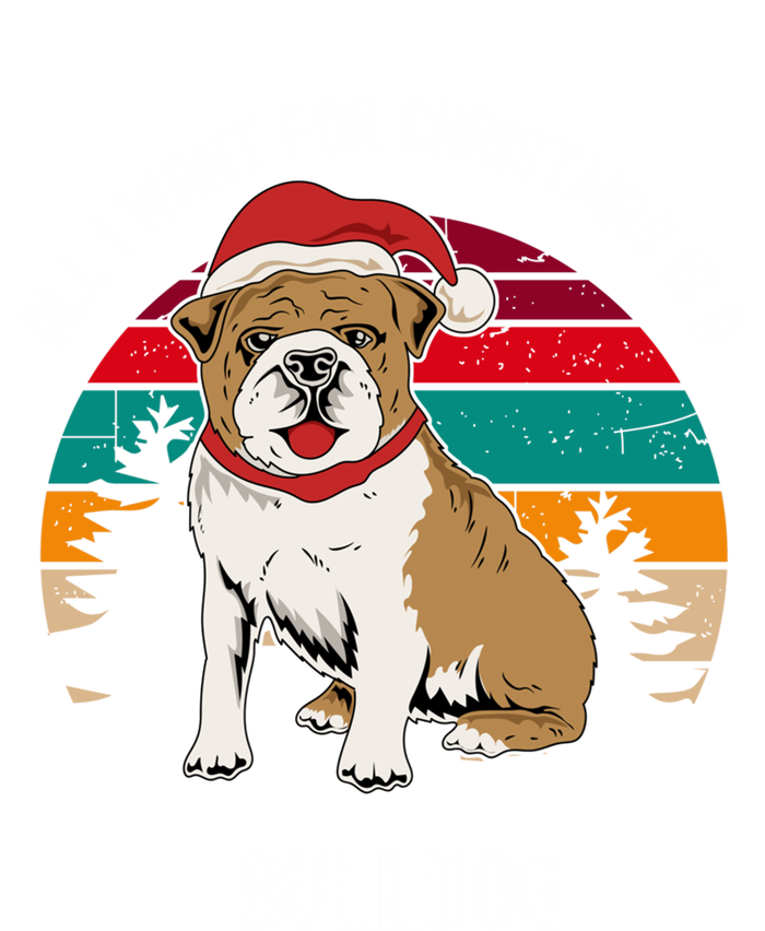 Cute All I Want For Christmas Is A Bulldog Gift Tall Long Sleeve T-Shirt