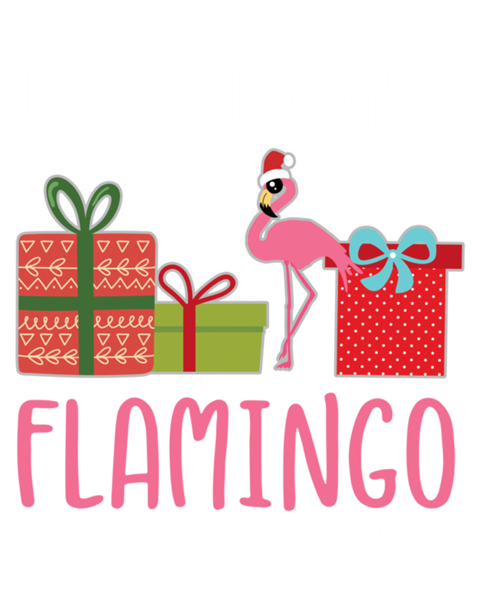 Cute Christmas Flamingo I Want A Flamingo Cool Gift Women's T-Shirt