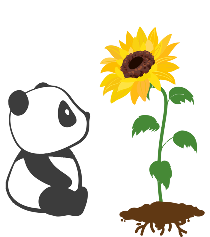 Cute Panda Bear Sunflower Summer Sunshine Panda Lover Cute Gift Doggie Tank