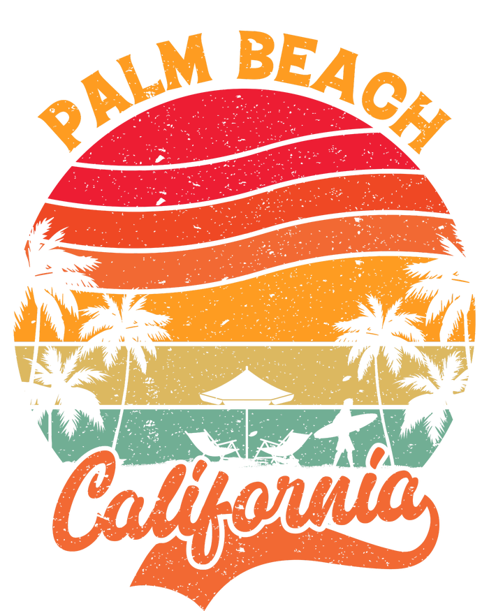 California Island Palm Beach Surfboard Surf Retro Vintage Zip Tote Bag