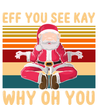 Eff You See Kay Why Oh You Retro Santa Yoga Christmas Gift 16 in Basic Backpack